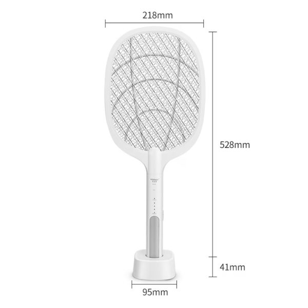 Paleta electrica anti tantari si insecte 2IN1cu lumina inclusa, stativ birou, utilizare manuala sau automata acumulator 2000mAh 3500V