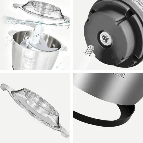 Tocator electric carne si legume, 5 lame inox, 3 viteze, capacitate 5L, bol inox, 1000W