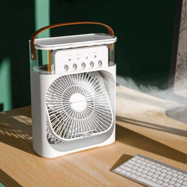 Racitor aer portabil, multifunctional AirCooler, aromatherapy, 7 lumini LED, alimentare USB