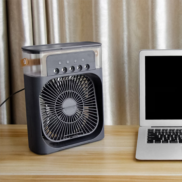 Racitor aer portabil, multifunctional AirCooler, aromatherapy, 7 lumini LED, alimentare USB